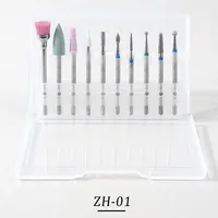 10pcs/Set Diamond Nail Drill Bit Grinder Electric Milling Cutters Pedicure Manicure Files Cuticle Burr Nail Tool ZZ10 1