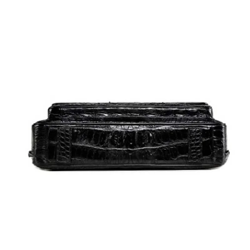 LINSHE crocodile briefcase male business handbag business crocodile leather bag