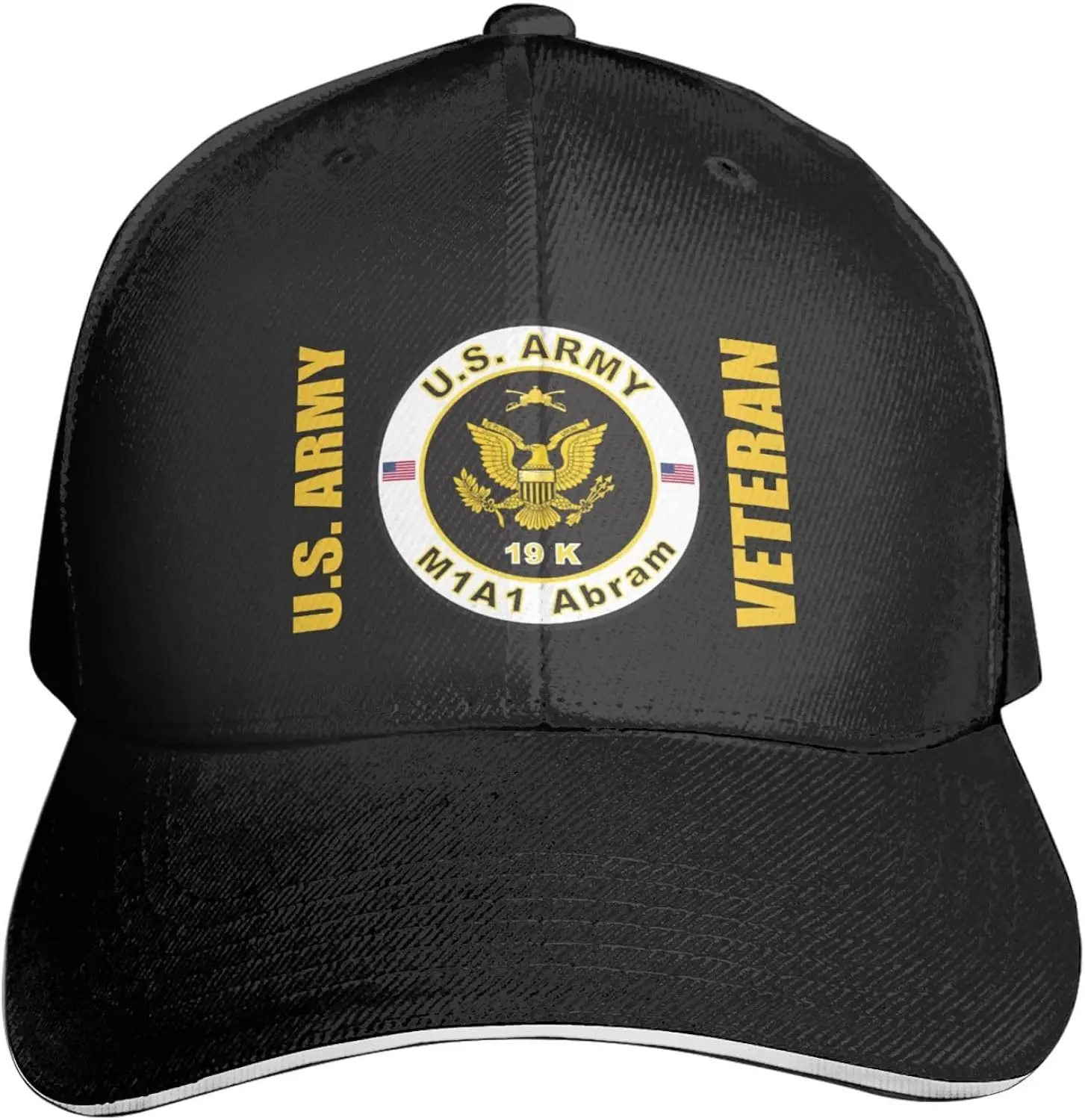 

Us Army Mos 19k M1a1 Abram Premium Adjustable Baseball Cap for Men and Women - Outdoor Sports, Sun Protection
