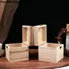Retro Wooden Box Postcard Storage Organizer Box Retro Jewelry Box Desktop Handmade Wood Clamshell Storage Hand Decoration 2