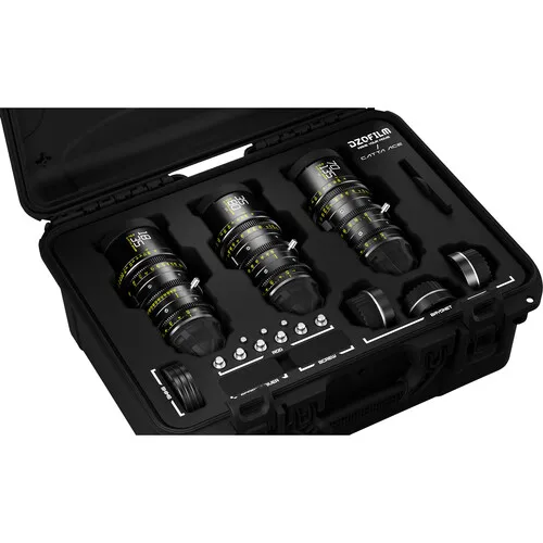 카타 에이스 FF DZOFilm 18-35mm 35-80mm 70-135mm T2.9-T22 시네마 카메라 렌즈 (PL/EF 블랙) '베이어닛, 키트'