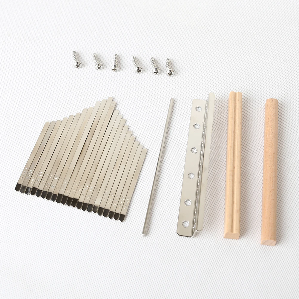 Steel Key+Wood Bridge 21 Key Kalimba +Steel Tuning Hammer Musical Instrument Part for Music Lovers Playing Accessories