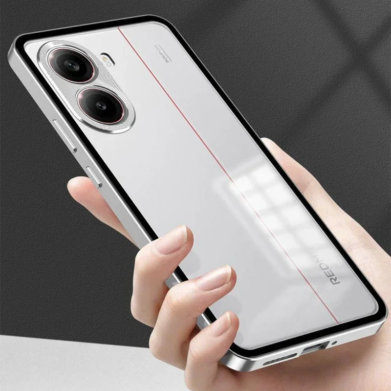 Shockproof Aluminium Alloy Matte Acrylic Phone Case - Durable Hard Bumper Cover