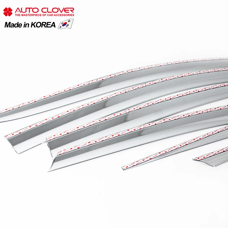 AUTO CLOVER C568 For Hyundai Sonata (LF) Chrome Window Trim Accessories Door Viso Weathershields Wind Rain Guard Shades