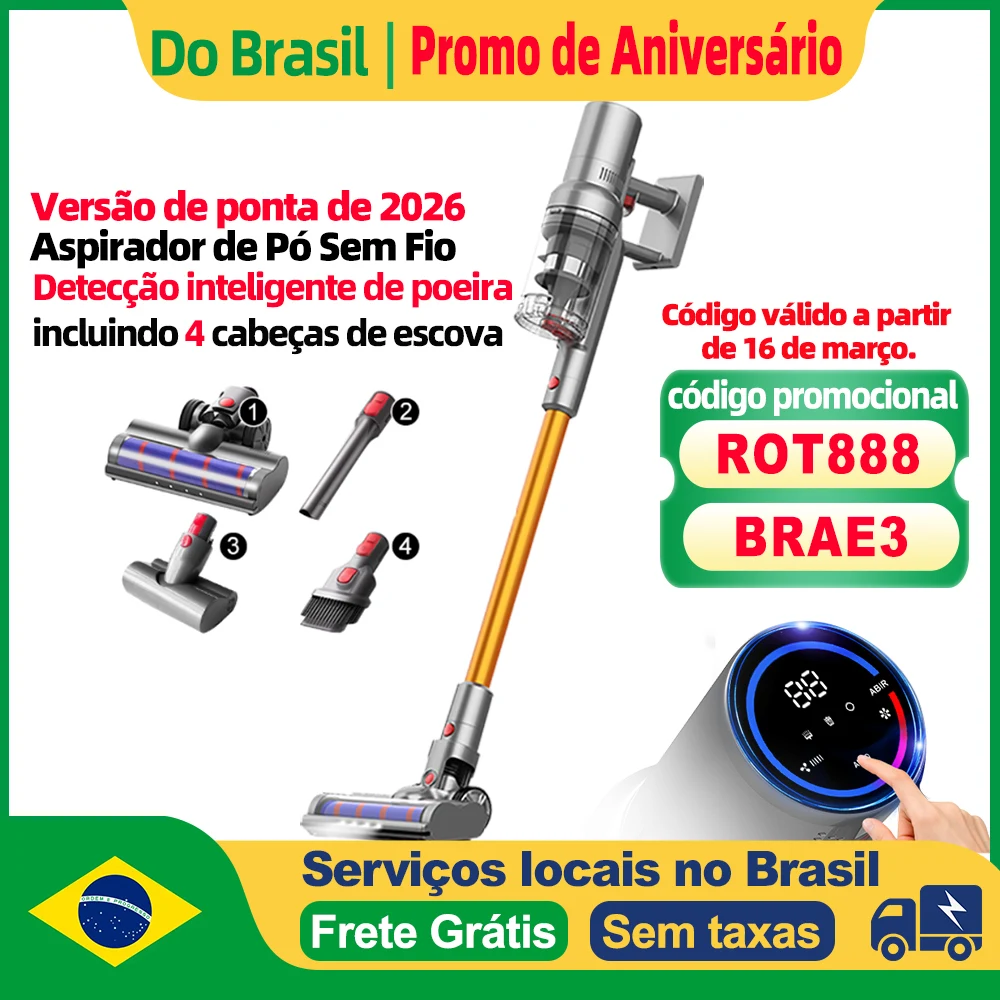 Aspirador de Pó Portátil Sem Fio ABIR VC205