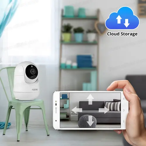 Fuers 투야 스마트 홈 실내 무선 IP 감시 카메라, 3MP 와이파이 카메라, AI 감지, 자동 추적 보안 베이비 모니터 3