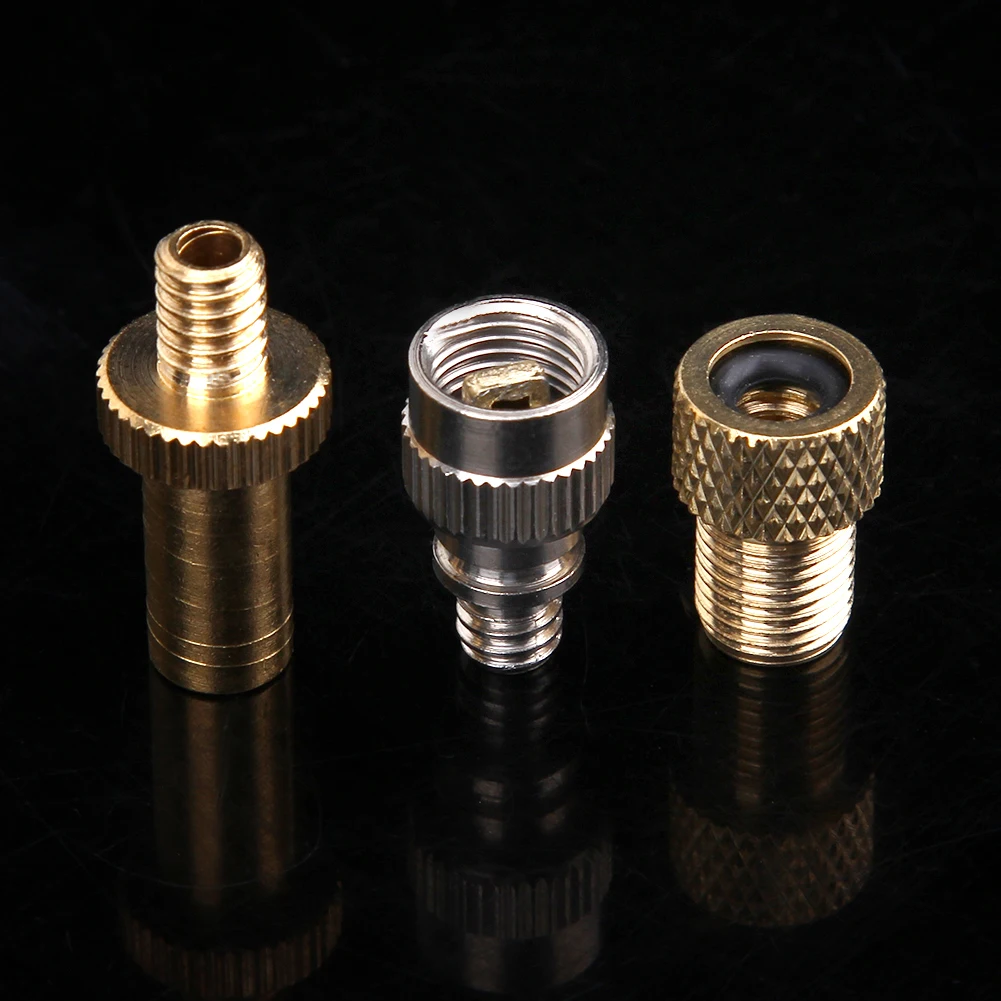 Bike Bicycle Presta to Schrader Valve Adapters+ Presta Valve Extension 3pcs