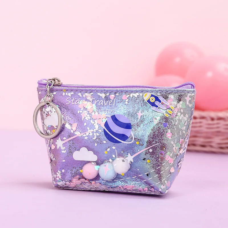 Fashion Laser Quicksand Coin Purse Waterproof Storage Portable Clutch Bag Pouch Kawaii Bag Gift