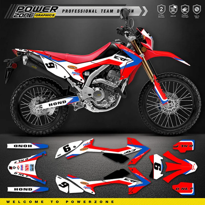 

PowerZone Custom Team Graphics Backgrounds Decals Stickers Kit For HONDA CRF250L 2012-2016 2017-2020 CRF 250L 03