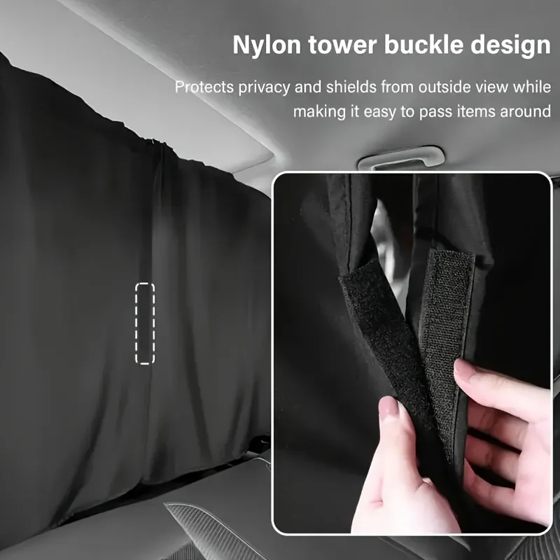 No-Drill Car Partition Curtain and Sunshade Privacy Screen