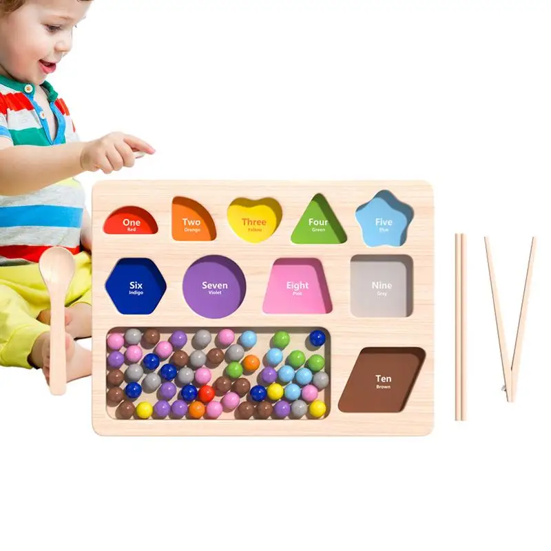 

Wooden Peg Board Beads Game Puzzle Color Sorting Stacking Counting Toy Montessori Early Education Wooden Peg Board Rainbow Clip