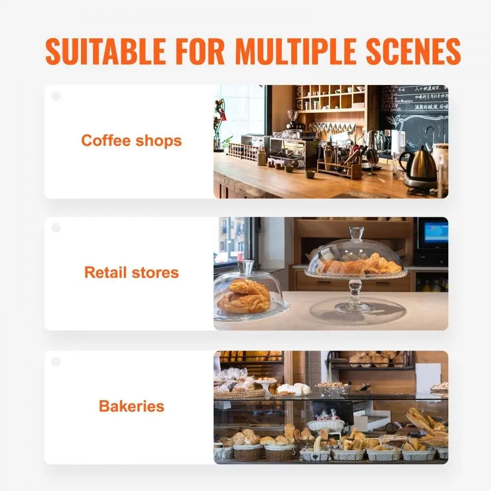 2-Tier Acrylic Bakery Display Case with Rear Door, Removable Shelves-Perfect for Donuts, Bagels, Cakes & Cookies, 22x14x14