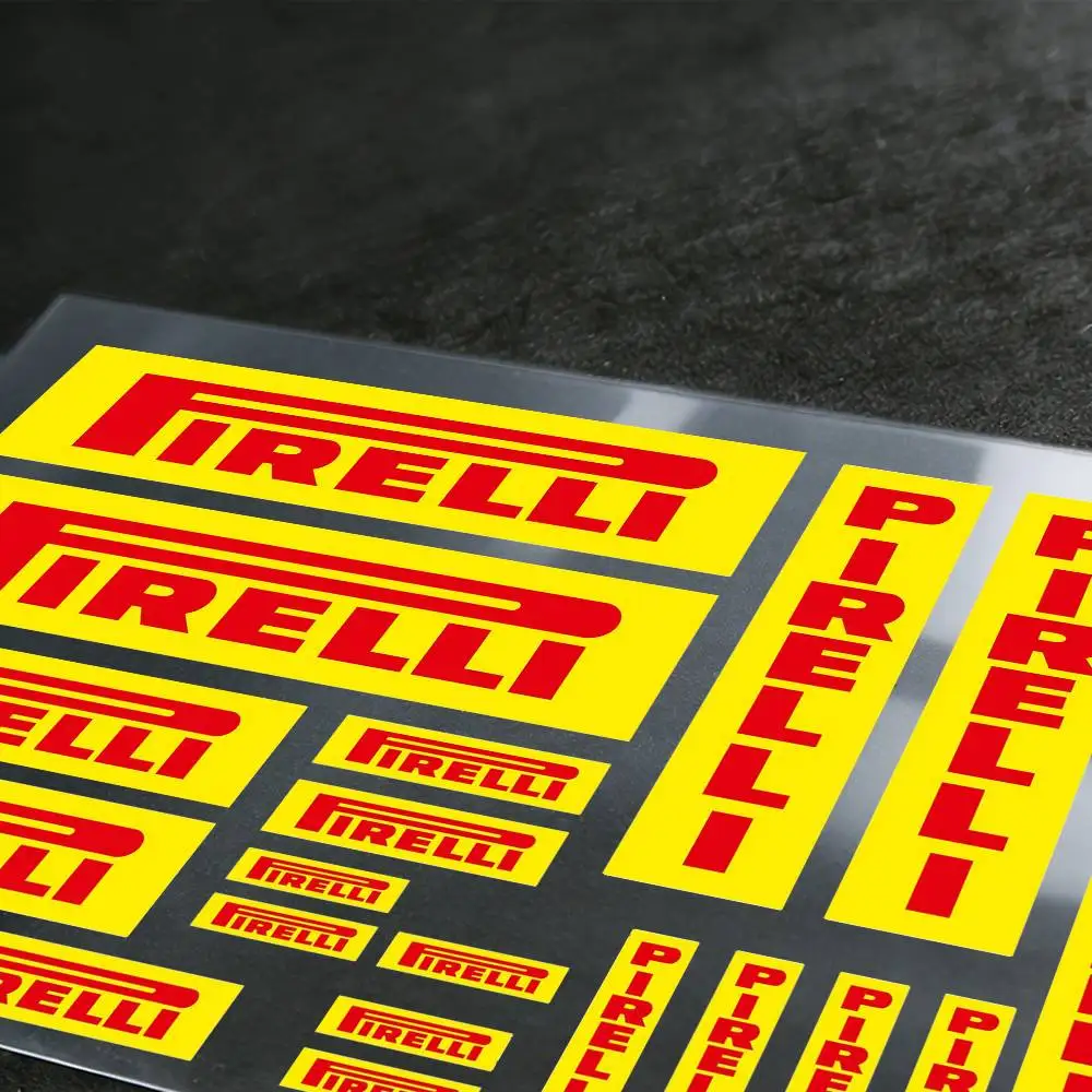 PIRELLI 모토 스티커 자동차 바디 범퍼 창문 오토바이 노트북 벽 비닐 데칼 자동차 튜닝 액세서리