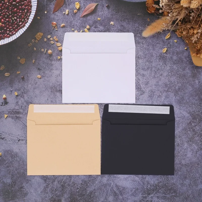 

Message 14.5x11cm Storage Bag Wedding Kraft for Giftbox Paper Business Supplies 50pcs/lot 110g Postcards Invitations Envelope