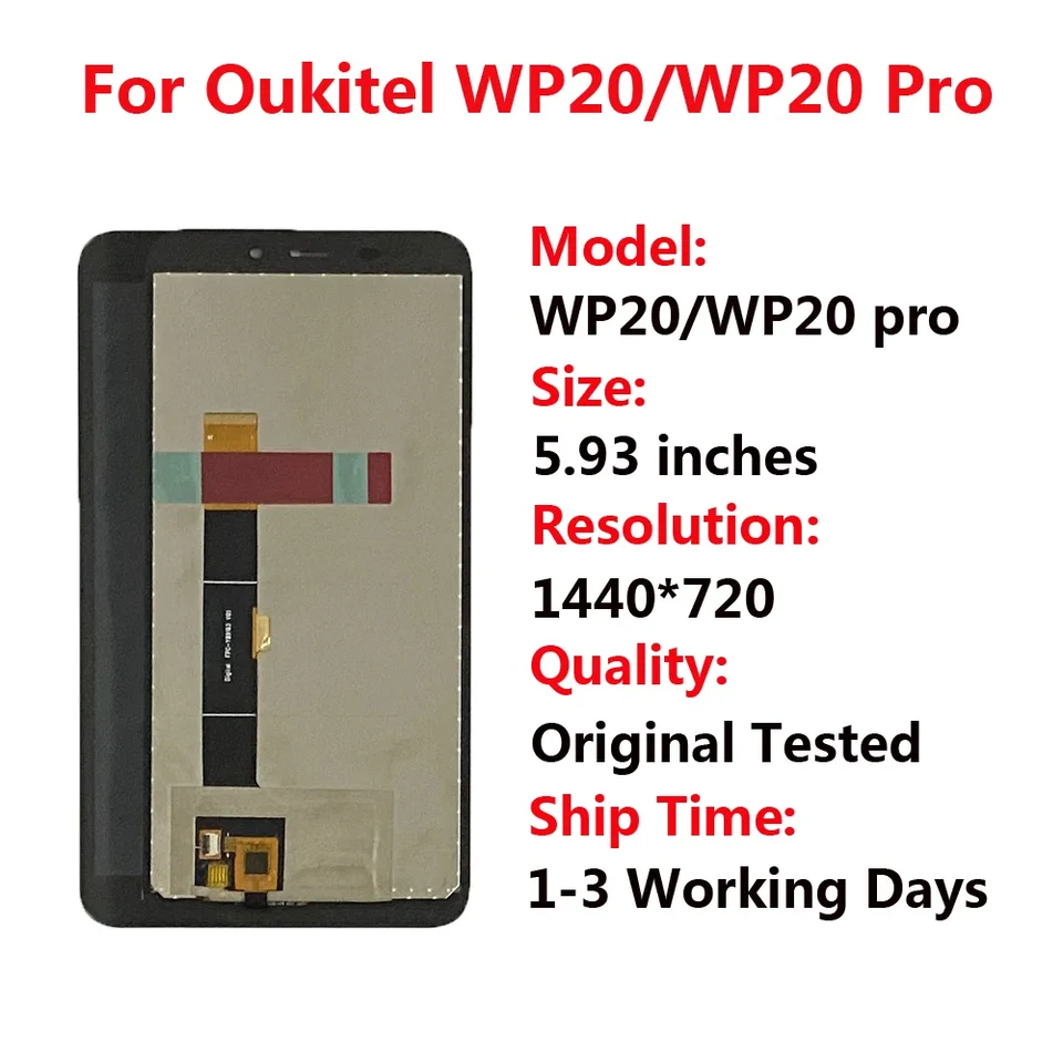 5.93 Original pour OUKITEL WP20 écran LCD nouveau 5.93 Original pour OUKITEL WP20 écran LCD nouveau