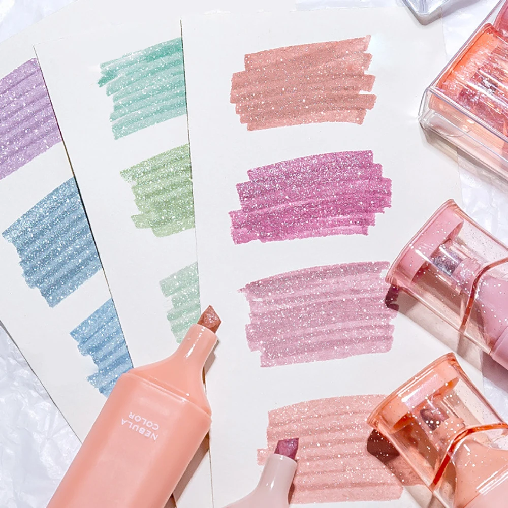 

4Pcs/Set Color Highlighter Student taking Notes Drawing Painting Art Marker Pen School Office Supplies Stationery