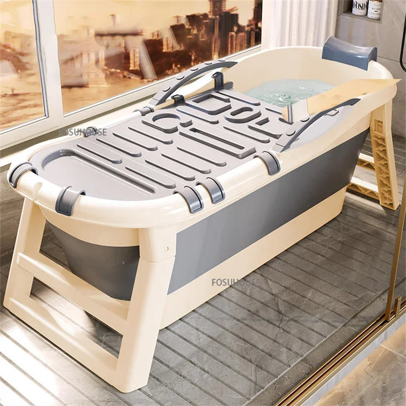 Thickened Plastic Large Bathtubs SPA Hot Tub Household Portable Bathtub Adult Full Body Bath Bucket Bath Tub Swimming Pool