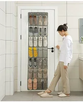 24/28 Large Mesh Pockets Wall Hanging Shoe Organizer Rack Over The Door Fabric Cabinet Closet Sundries Shoe Storage Bag 1