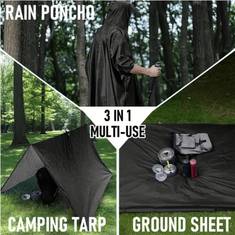 Thickened Backpack Outdoor Hiking Raincoat Fishing Mountain Bike Adult Poncho Raincoat Cape Travel Waterproof