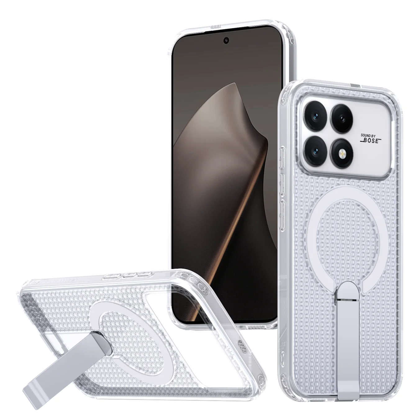 Magsafe Magnetic Heat Dissipation Kickstand Honeycomb Shockproof Phone Case