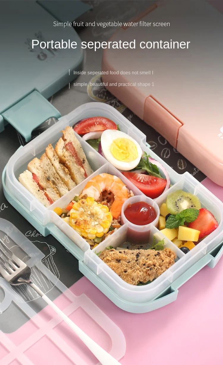 Lunch Box Plastic Bento Box Lunchbox For Kids students girls