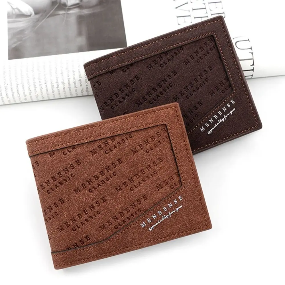 

Large Capacity Two Fold Wallet PU Leather Multi-position Men's Short Wallet Multi-function Soft Male Leather Purse Pocket Purse