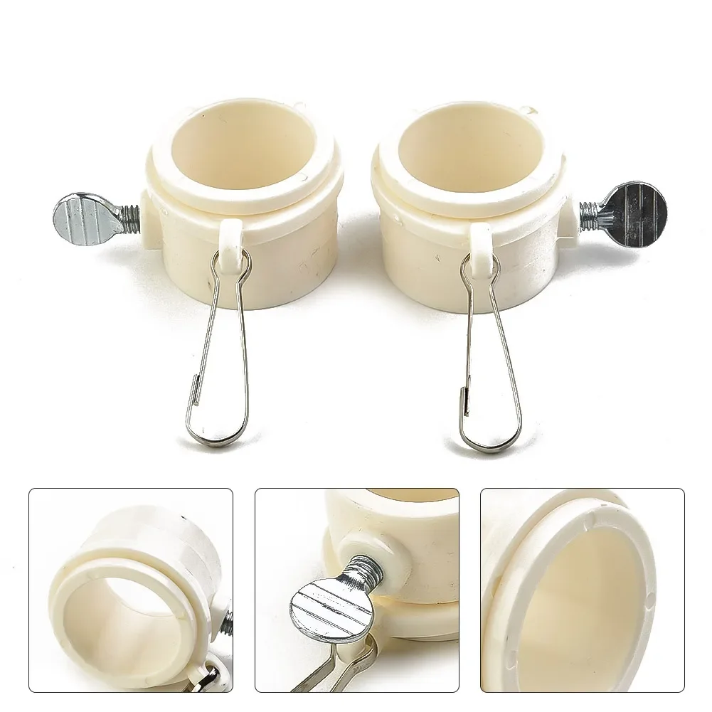 Part Flagpole Ring Room Base Holder Rotating 2Pcs Clamp Clips Flag Pole Garden Grommets Mount Mounting Durable