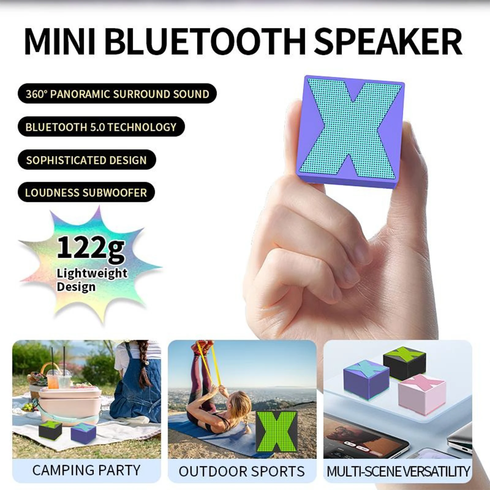 JOCEEY Small Speaker Bluetooth Speaker with 360&deg;HD Stereo Sound and Robust Bass TWS Wireless Bluetooth speakers 2 PCS portable bluetooth speaker speaker tweeter bluetooth stereo amplifier