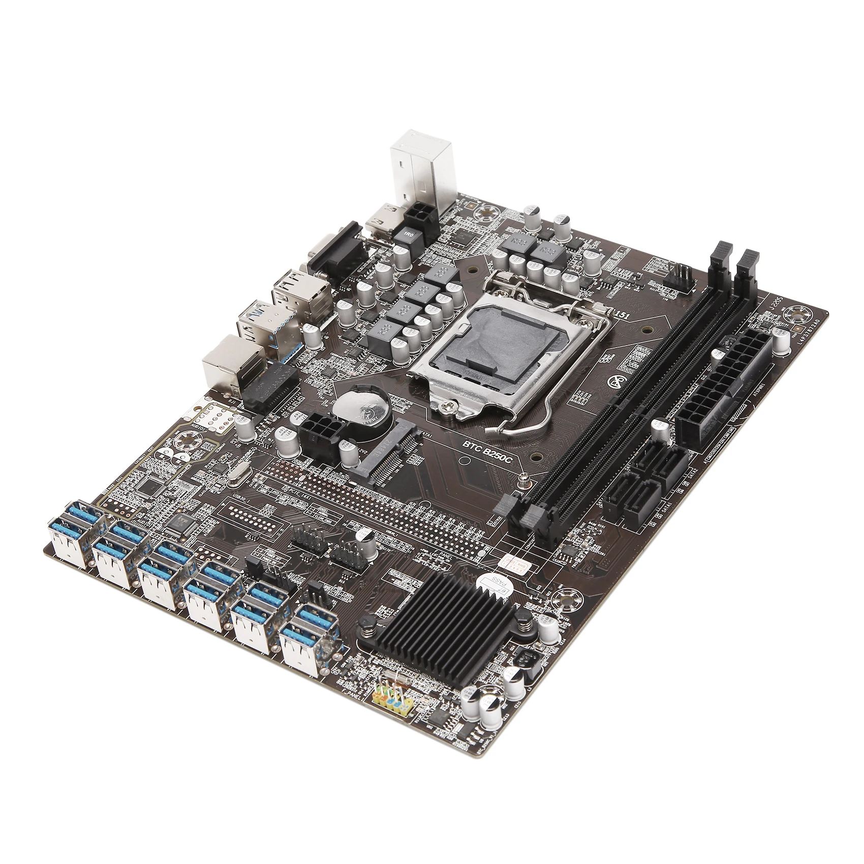 b250c btc Mining Motherboard 12XPCIE to USB3.0 Graphics Card Slot LGA1151 Supports DDR4 DIMM RAM Computer ETH Miner Motherboard laptop motherboards