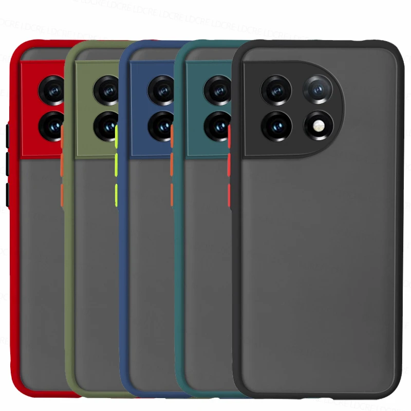 For Oneplus 11 5g Case Matte Pc Bumper Oneplus 11 10t 10r 10 Pro 5g Tpu Edge Cases Shockproof
