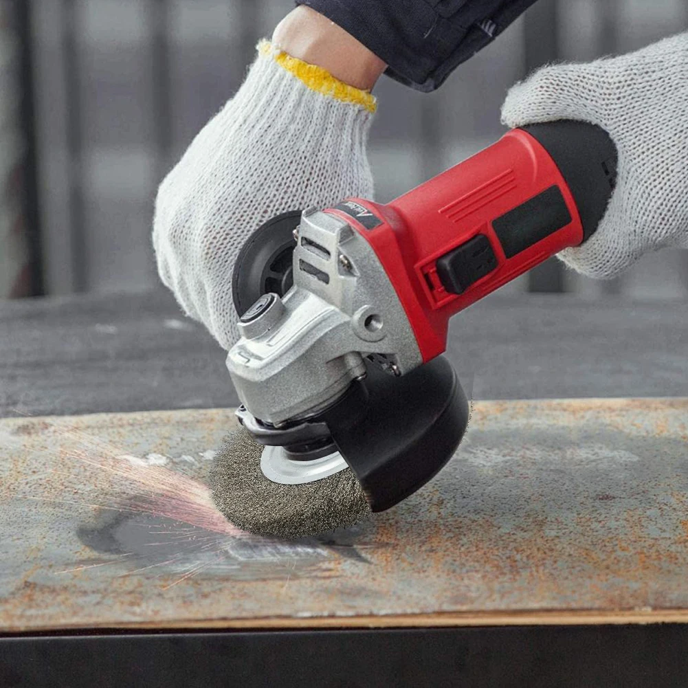 125mm Wire Wheel Brush Metal Derusting Stainless Steel Wheel Brush for Bench Grinder Polishing Abrasive Tool