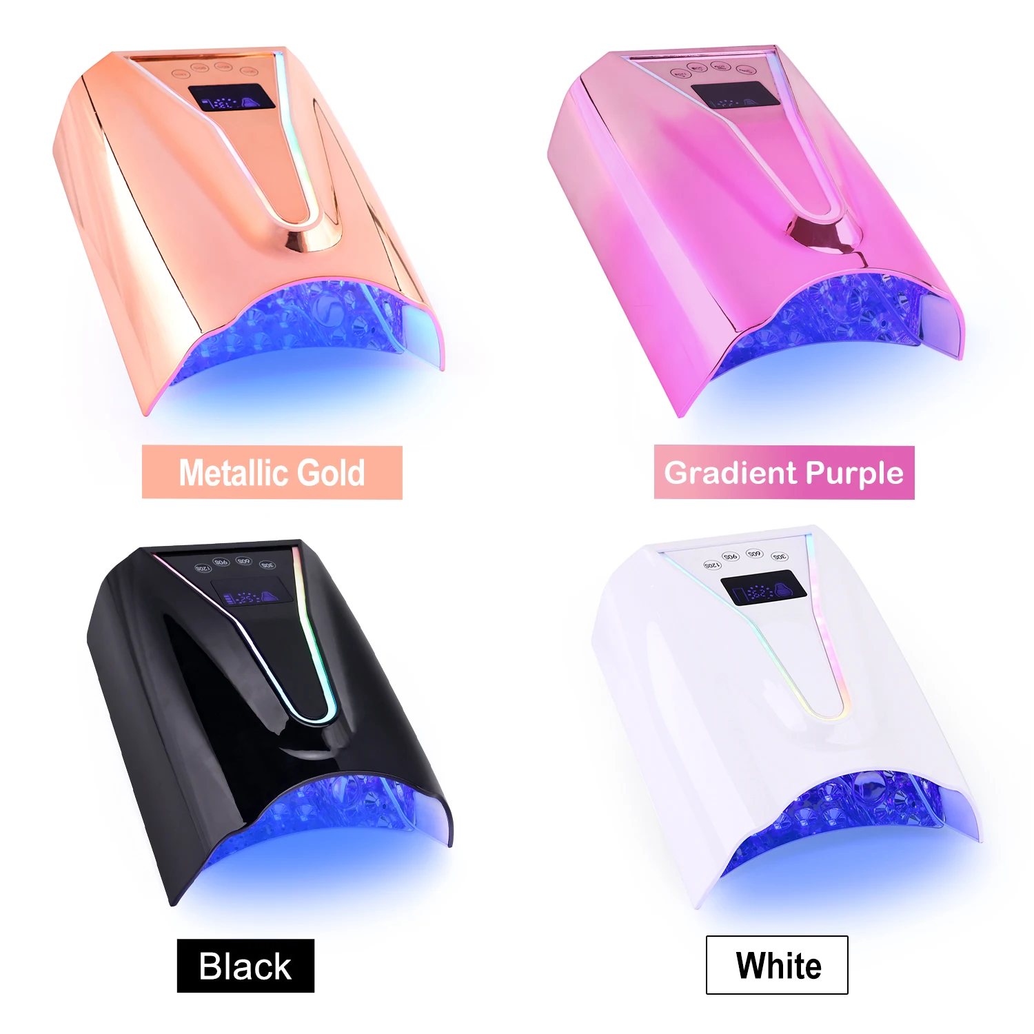 128W Rechargeable Battery LED UV Lamp Wireless Manicure Pedicure Powerful Curing Light Cordless Nail Dryer Fast Drying Nails 6