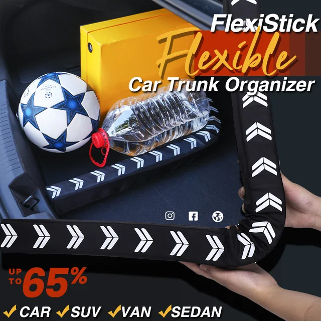 Flexible Car Trunk Organizer Trunk Storage Blocker Bendable 1