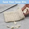 5Pcs Sisal Soap Saver Bag Exfoliating Mesh Pouch Eco Friendly Natural Zero Waste Foaming And Scrubbing Sisal Bag For Bathroom 5