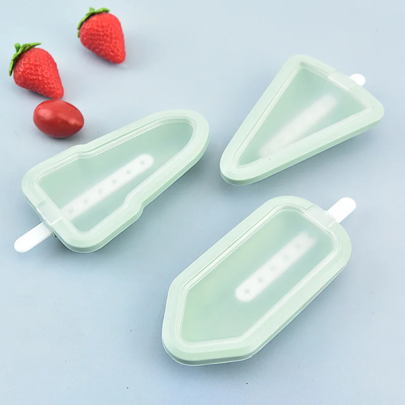 Diy Ice Cream Mold with Transparent Lid, Silicone Material, Homemade Popsicle Mold, One Handed Popsicle Tool, Ice Cream Mold