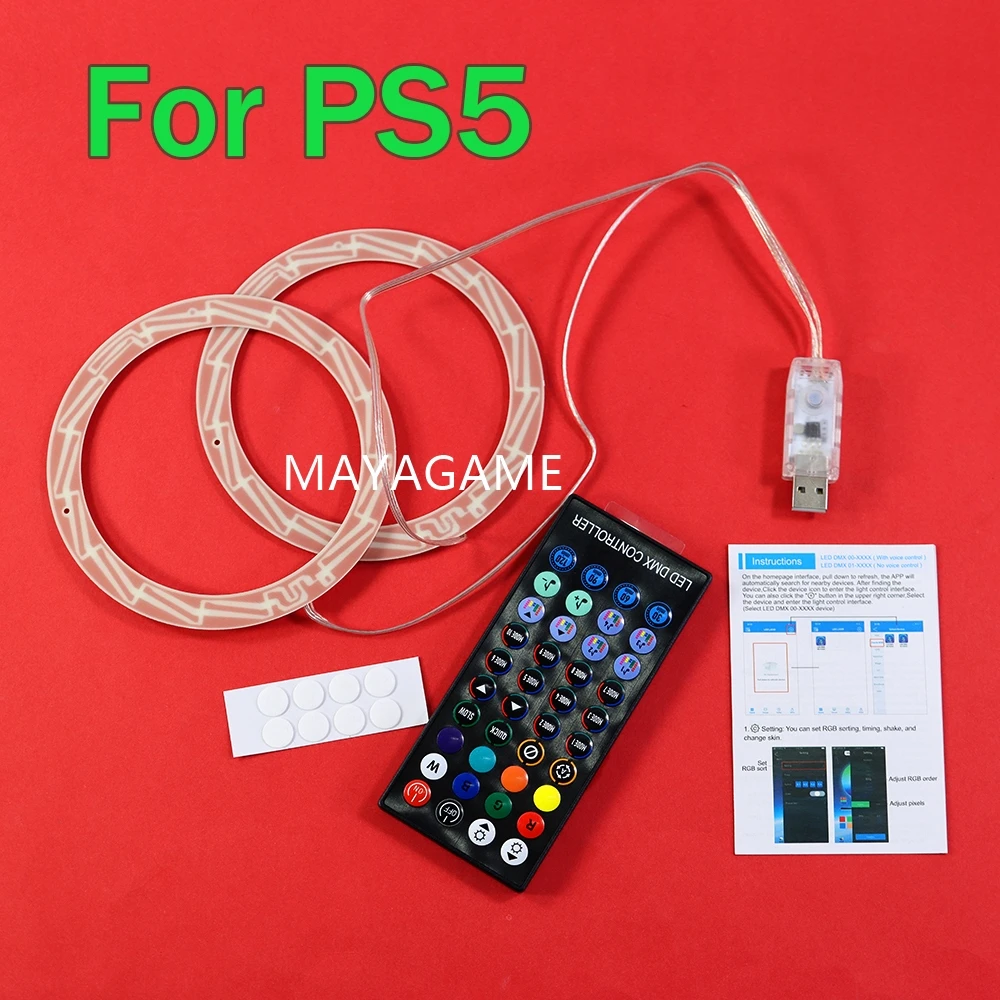 Per Ps5 Bar Sticker Decalcomanie Telecomando Per Console Ps5 Striscia Di Luci Dolorful Decorative Per Playstation 5Rgb Led Light Strip