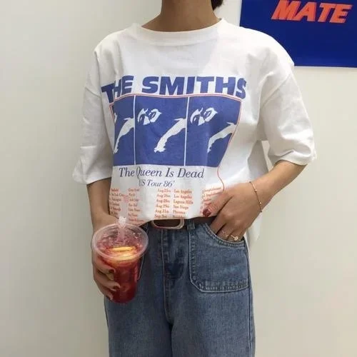 The Smiths T-Shirt Tops Tees  Retro Women Pop Indie Punk Rock Band Morrissey  New Men's T Shirt 4