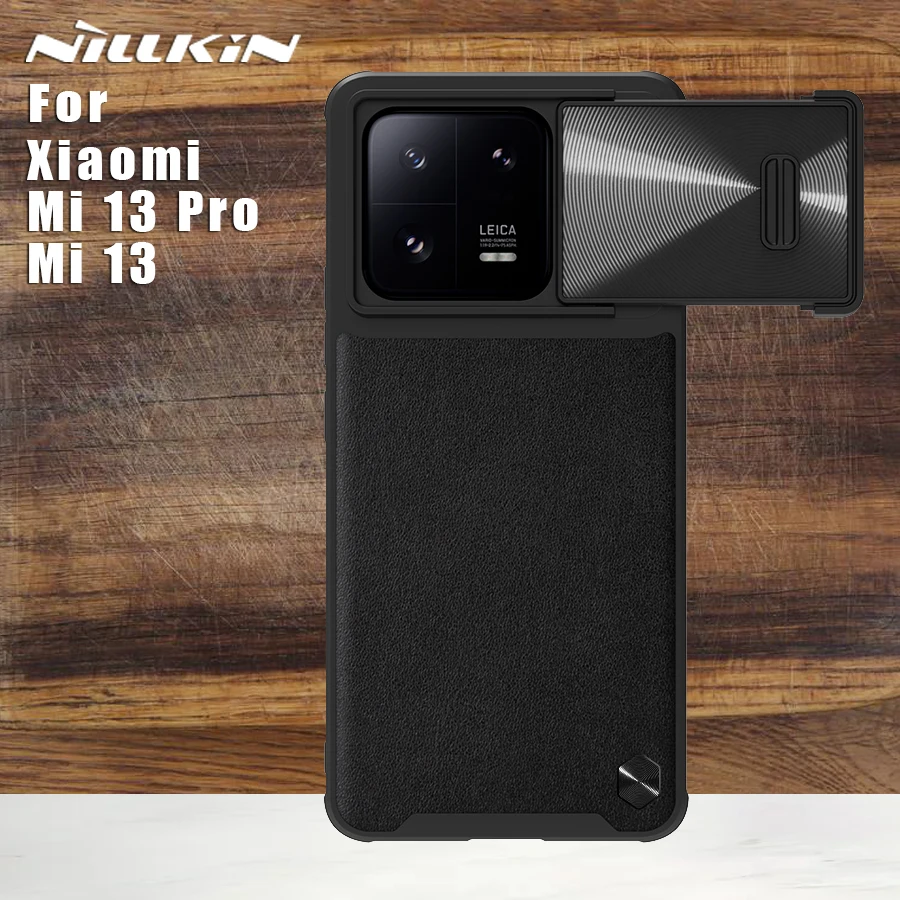 

Чехол Nillkin для Xiaomi Mi 13 Pro, кожаный чехол для S Camshield, крышка объектива, Защита камеры для Xiaomi Mi 13