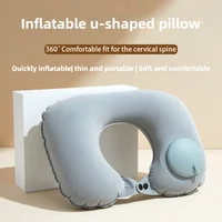 Outdoor Inflatable U Shape Neck Pillow Travel Airplane Car Camping Cervical Support Press Portable Comfort Long Trip Pillow