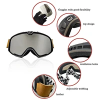 Retro Motorcycle Goggles Glasses Windproof Motocross Sunglasses Vintage Helmet Glasses Cycling Racing Cafe Racer 2