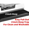 Large 5-Level In/Outdoor Small Pet Cage with Solid Platform Ramp Leakproof Litter Easy Clean 2-Inch Deep Tray Lockable Casters 4
