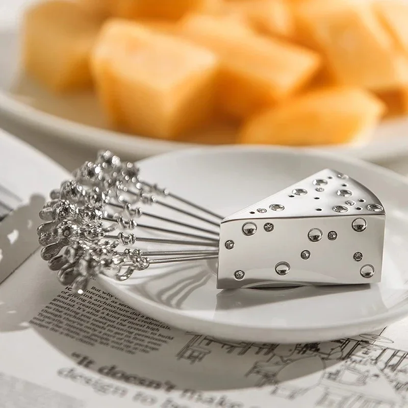

Stainless Steel Toothpick Holder Luxury Martini Picks Toothpicks with Metal Base for Bar Table Home Decoration Accessories Gifts