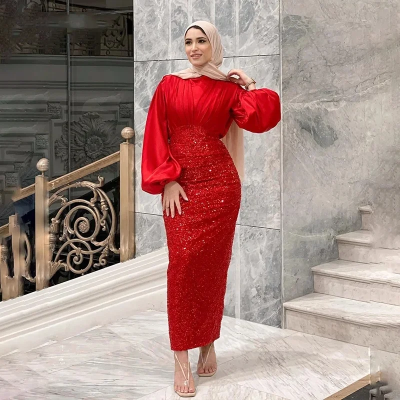 Muslim Caramel Evening Dresses Gowns Luxury Beading Elegant Mermaid 2025 For Women Party LA70289 main image 1