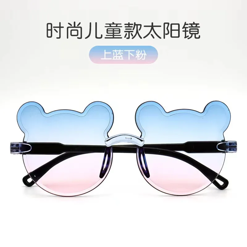 Children's Glasses Sunglasses fashion sunglasses kids sunglasses children sunglasses UV Resistant Fashionable and Cute for Boys and Girls Baby Bear Ears Sunglasses Photo Taking Design