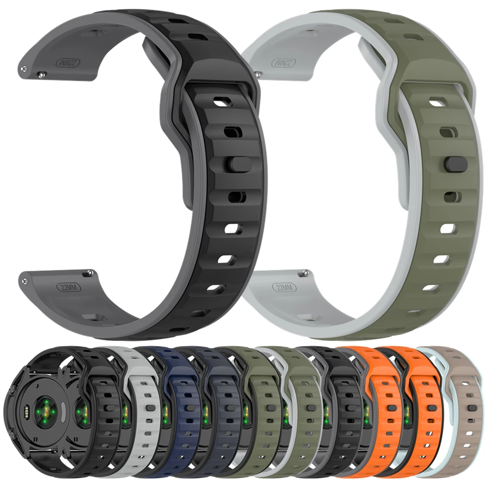 Silicone Sport Wristband Strap, 20/22mm – Enhanced Comfort and Durability