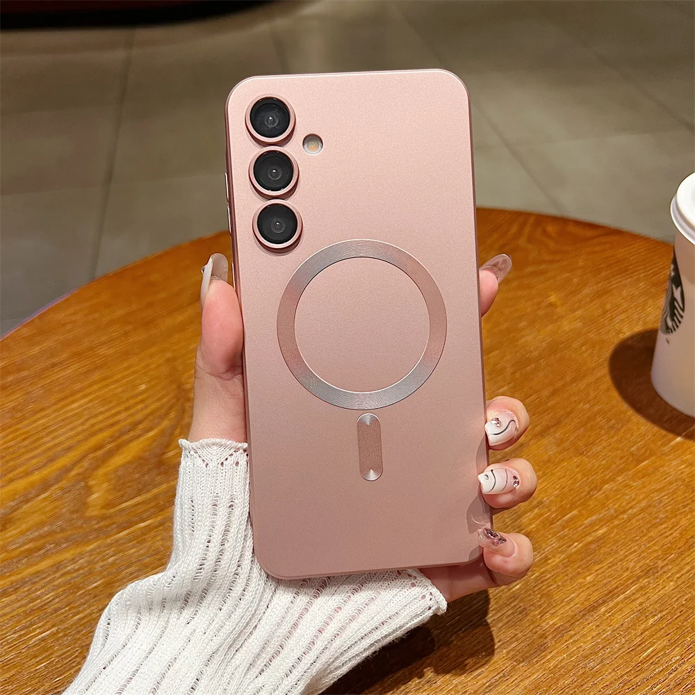 Magnetic Metallic Paint Silicone Phone Case