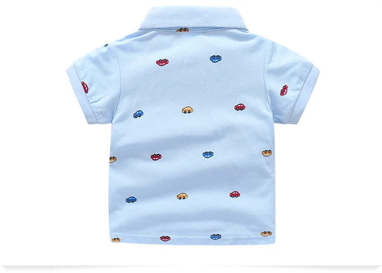cartoon character kids boy car short sleeve cotton t-shirt
