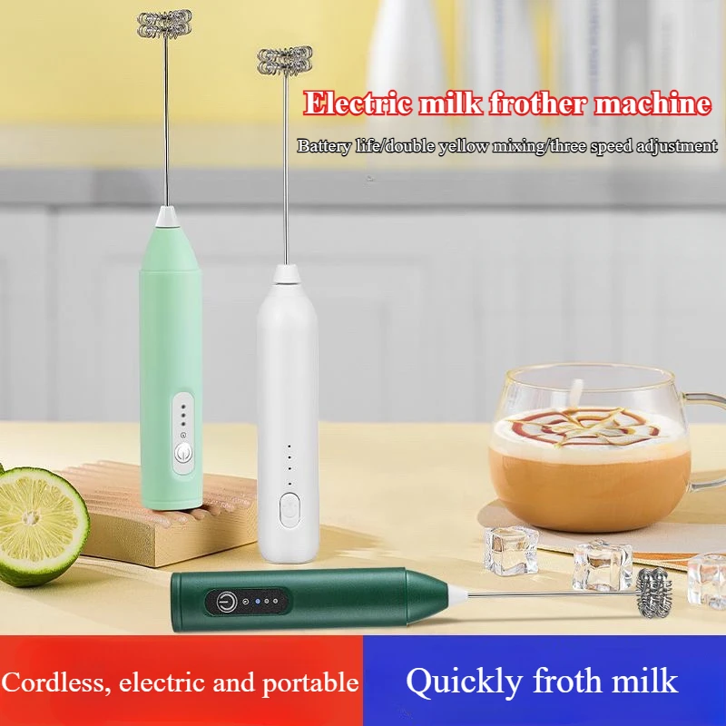 Electric MINI Milk Frother Type-C Handheld Blender USB Charging 3 Speeds Foam Maker BakingTools Cooking Tools Kitchen Supplies