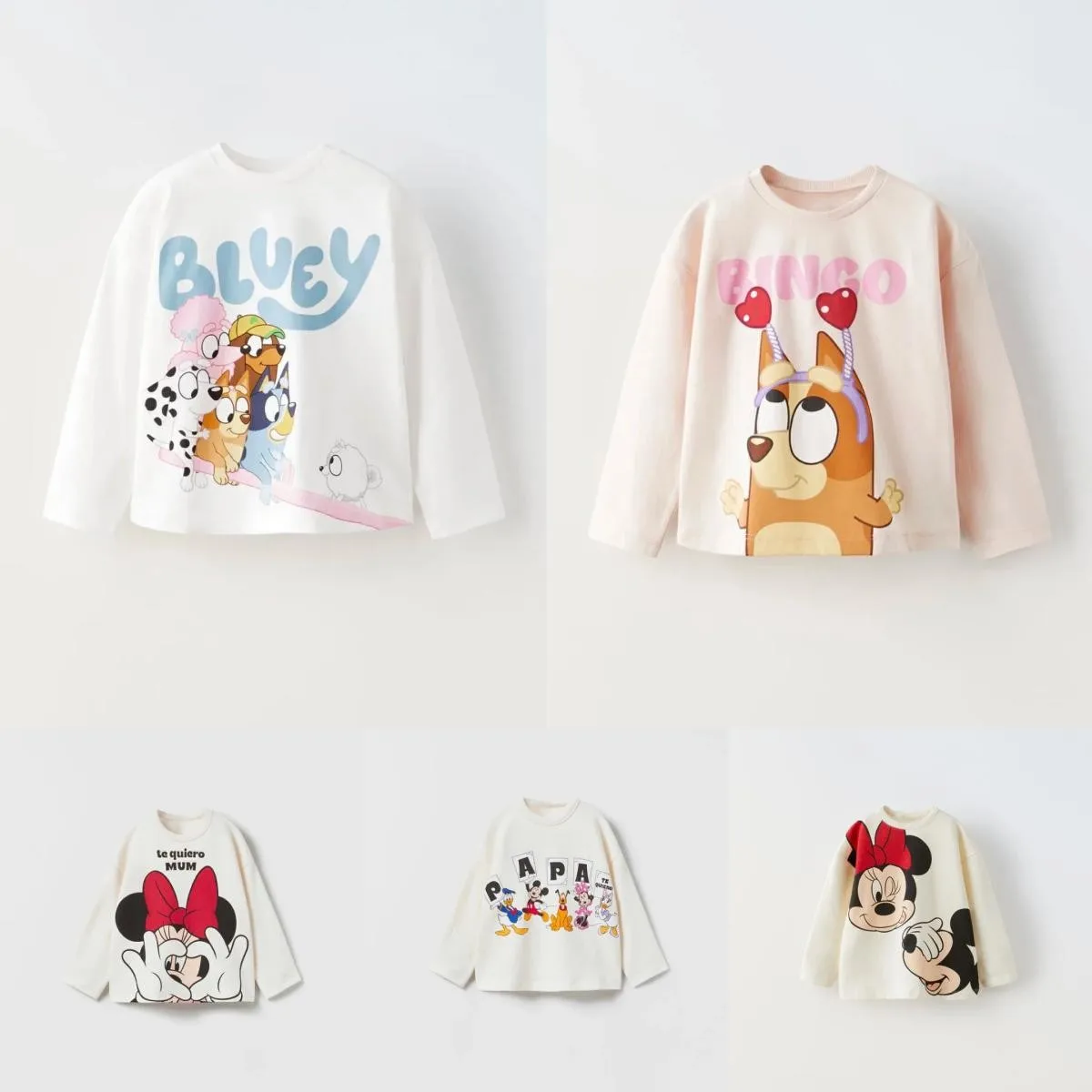 Brand New Children Long Sleeve T-shirt Cartoon Pattern Kids Clothing Crewneck Baby Girl Blouse Pullover Shirt Toddler Boys Tops