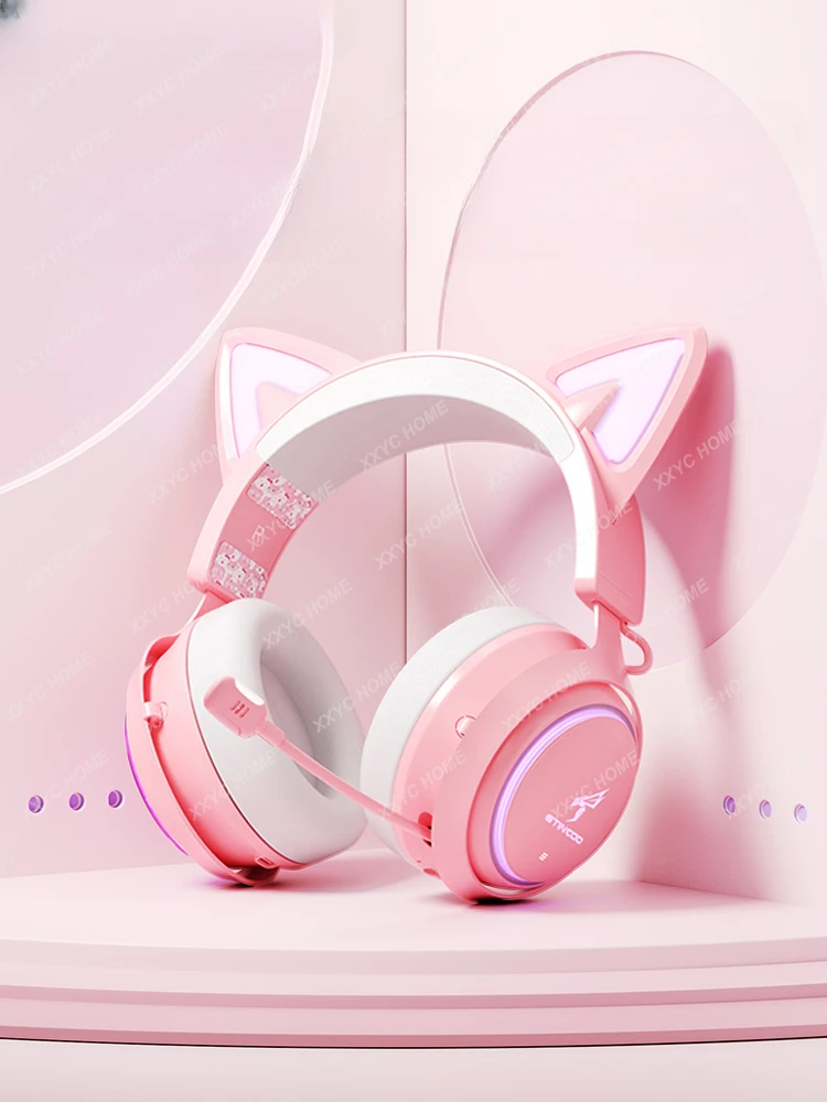 

Светящиеся кошачьи уши Bluetooth наушники для головы